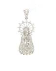 18K White Gold Ru Lai Wheel Sparkle Diamond Pendant