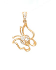 18K Rose Gold Happy Butterfly Diamond Pendant