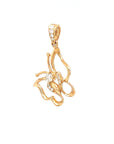 18K Rose Gold Happy Butterfly Diamond Pendant