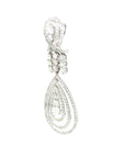 18K White Gold Double Pear Up Side Diamond Pendant