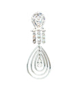 18K White Gold Double Pear Up Side Diamond Pendant