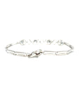 18K White Gold Triple Bee Hive Diamond Bracelet