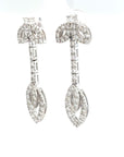 18K White Gold Diamond Earring