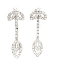 18K White Gold Diamond Earring
