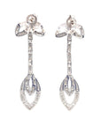18K White Gold Diamond Earring