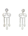 18K White Gold Diamond Earring