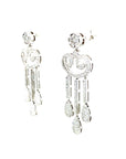 18K White Gold Diamond Earring