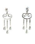 18K White Gold Diamond Earring