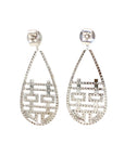 18K White Gold Diamond Earrings
