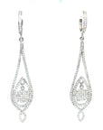 18K White Gold Diamond Earring