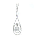 18K White Gold Diamond Pendant