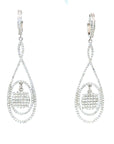 18K White Gold Diamond Earring