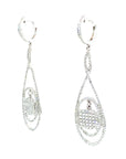 18K White Gold Diamond Earring