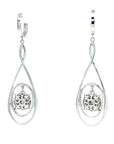 18K White Gold Diamond Earring
