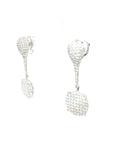 18K White Gold Diamond Earring