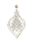 18K White Gold Diamond Pendant