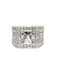 18K White Gold Diamond Men's Ring Setting