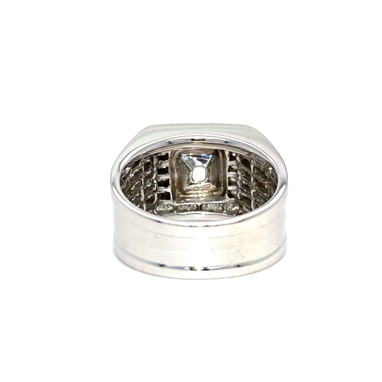 18K White Gold Diamond Men's Ring Setting