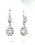 18K White Gold Diamond Earring