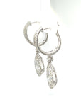 18K White Gold Diamond Earring