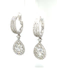 18K White Gold Diamond Earring