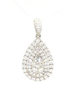 18K White Gold Diamond Pendant
