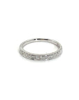18K White Gold Tension Simple Diamond Ring