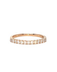 18K Rose Gold Dainty Eternity Simple Diamond Ring