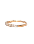 18K Rose Gold Dainty Eternity Simple Diamond Ring