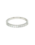 18K White Gold Dainty Eternity Simple Diamond Ring