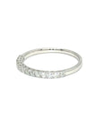 18K White Gold Dainty Eternity Simple Diamond Ring