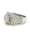 18K White Gold Diamond Men's Ring