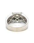 18K White Gold Diamond Men's Ring