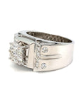 18K White Gold Diamond Men's Ring