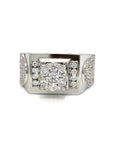 18K White Gold Diamond Men'z Ring