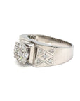 18K White Gold Diamond Men's Ring