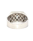18K White Gold Diamond Men's Ring