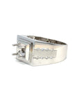 18K White Gold Diamond Men's Ring Setting