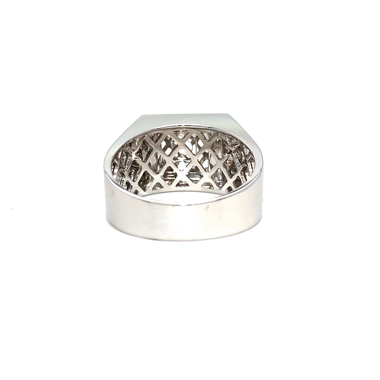 18K White Gold Diamond Men's Ring Setting