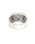 18K White Gold Diamond Men's Ring