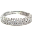 18K White Gold Ultra Party Glam Mega Tennis Bracelet