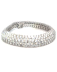 18K White Gold Ultra Party Glam Mega Tennis Bracelet