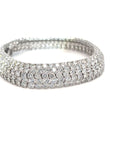 18K White Gold Ultra Party Glam Mega Tennis Bracelet