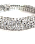 18K White Gold Ultra Party Glam Mega Tennis Bracelet