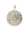 18K White Gold Full Diamond Shield Diamond Pendant