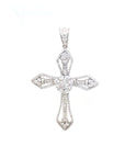 18K White Gold Diamond Pendant