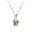 18K White Gold Diamond Pendant