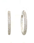 18K White Gold Diamond Earring