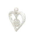 18K White Gold Diamond Pendant