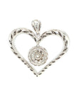 18K White Gold Diamond Pendant